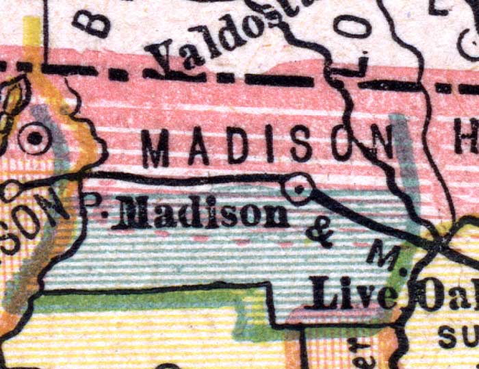 Map of Madison County, Florida, 1880