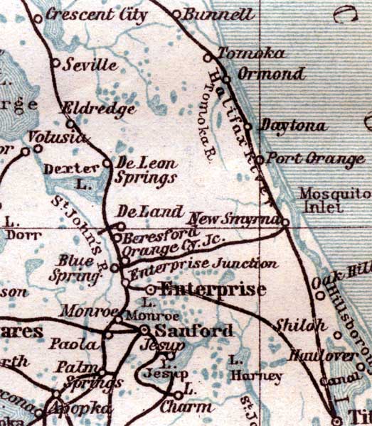 Map of Volusia County, Florida, 1904