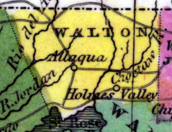 Map of Walton County, Florida, 1834