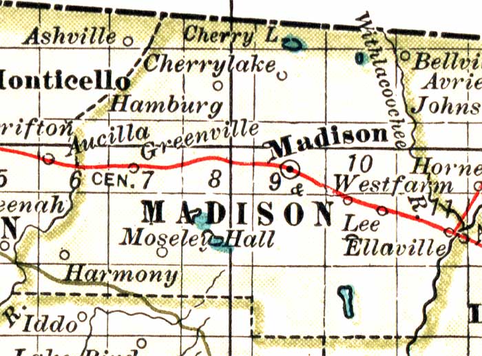 Map of Madison County, Florida, 1897