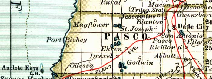Map of Pasco County, Florida, 1897