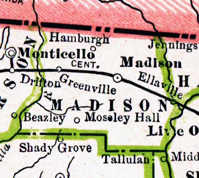 Map of Madison County, Florida, 1886
