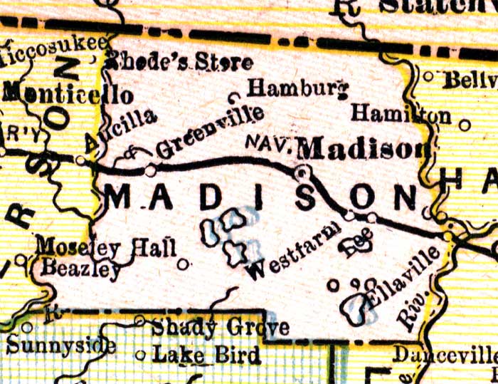 Map of Madison County, Florida, 1890