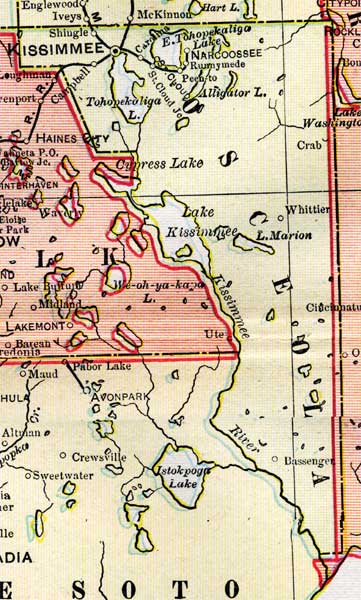 Map of Osceola County, Florida, 1899