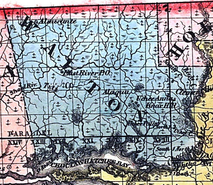 Map of Walton County, Florida, 1856