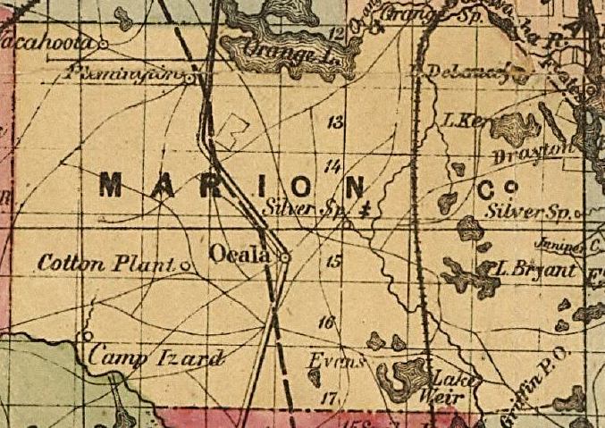 Map of Marion County, Florida, 1874