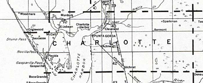 Map of Charlotte County, Florida, 1932