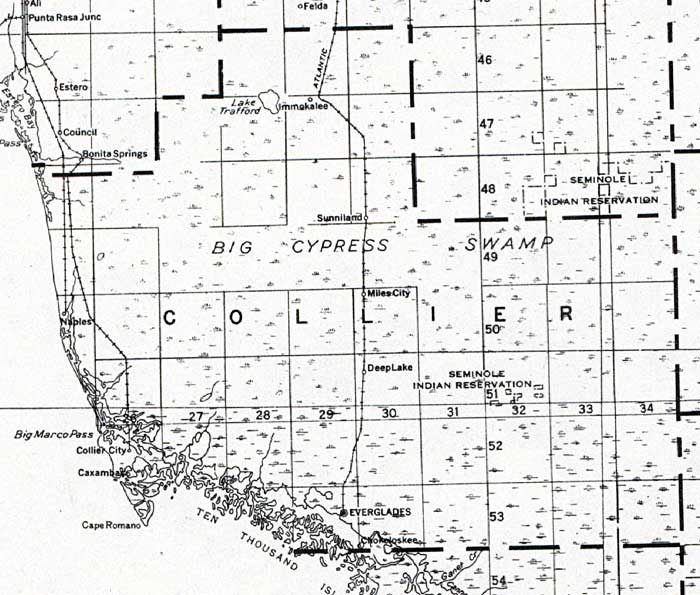 Map of Collier County, Florida, 1932