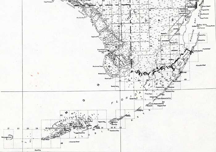 Map of Monroe County, Florida, 1932
