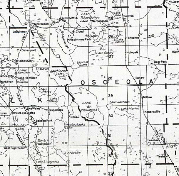Map of Osceola County, Florida, 1932