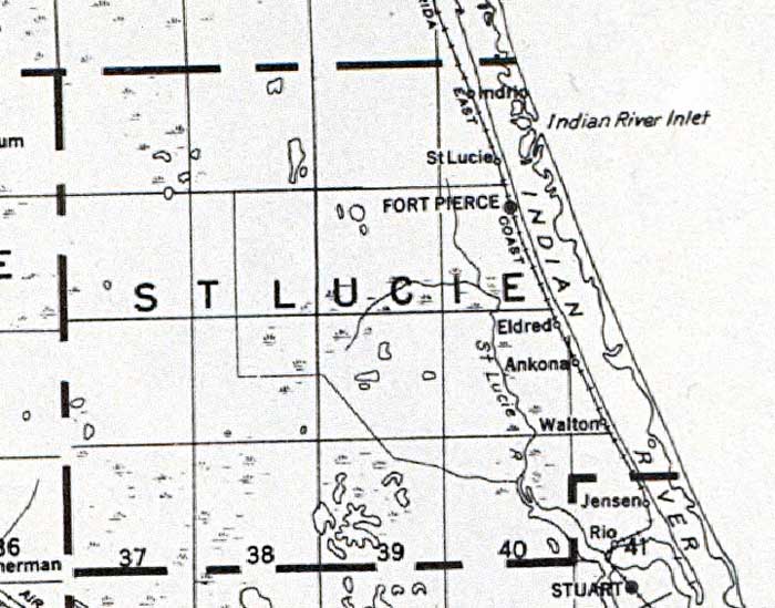 Map of St. Lucie County, Florida, 1932