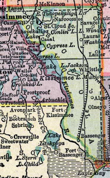 Map of Osceola County, Florida, 1916