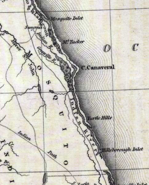 Map of Orange County, Florida, 1832
