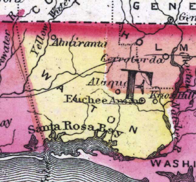Map of Walton County, Florida, 1873