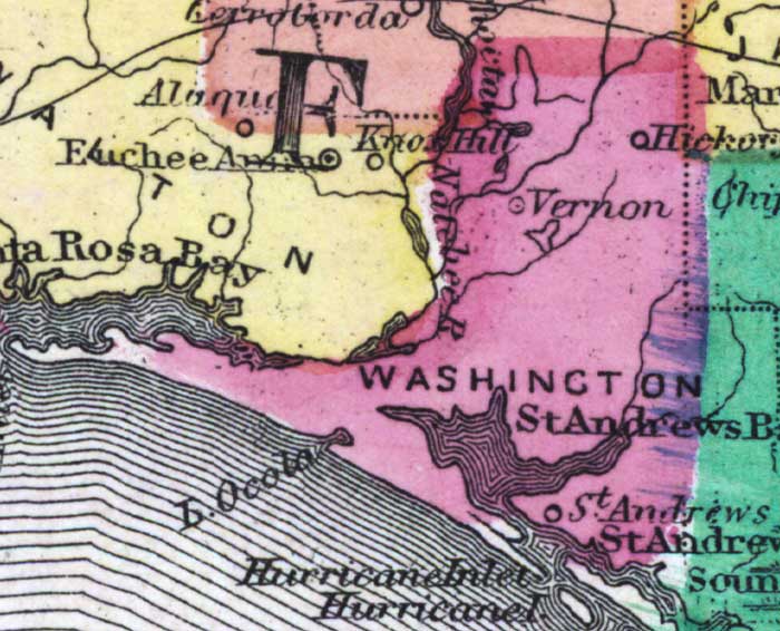 Map of Washington County, Florida, 1873