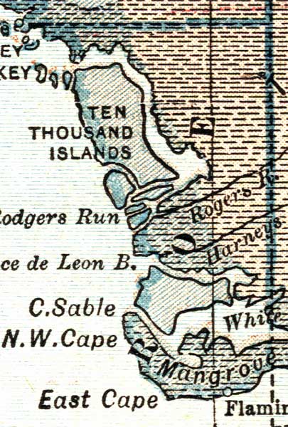 Map of Monroe County, Florida, 1921
