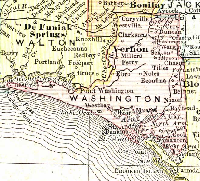 Map of Washington County, Florida, 1911