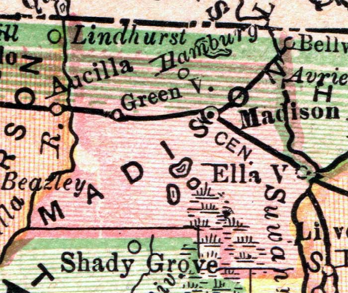 Map of Madison County, Florida, 1894