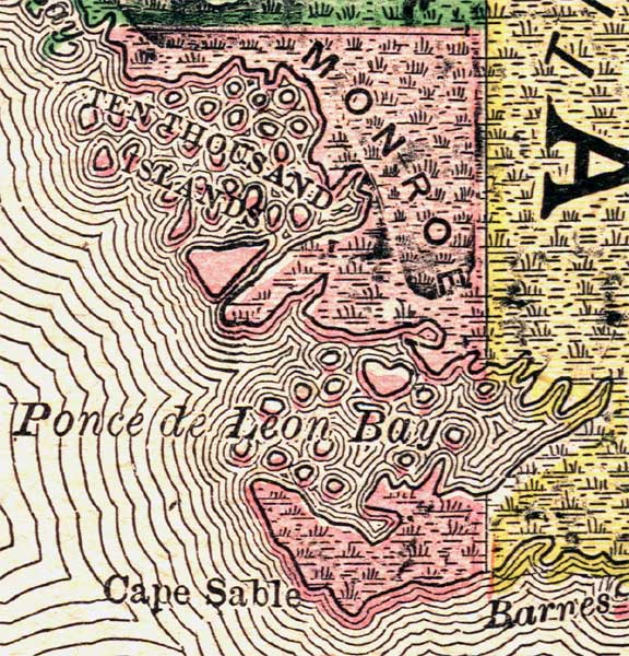 Map of Monroe County, Florida, 1894