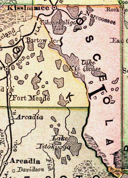 Map of Osceola County, Florida, 1894