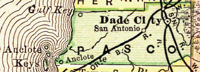 Map of Pasco County, Florida, 1894