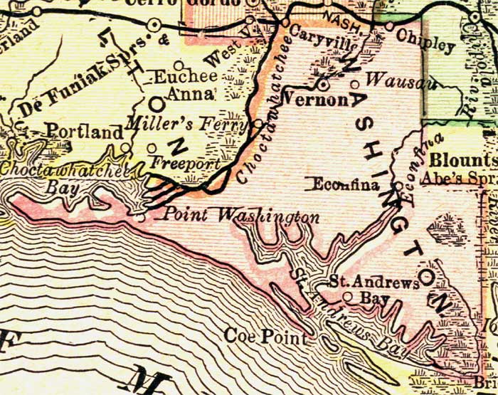 Map of Washington County, Florida, 1894