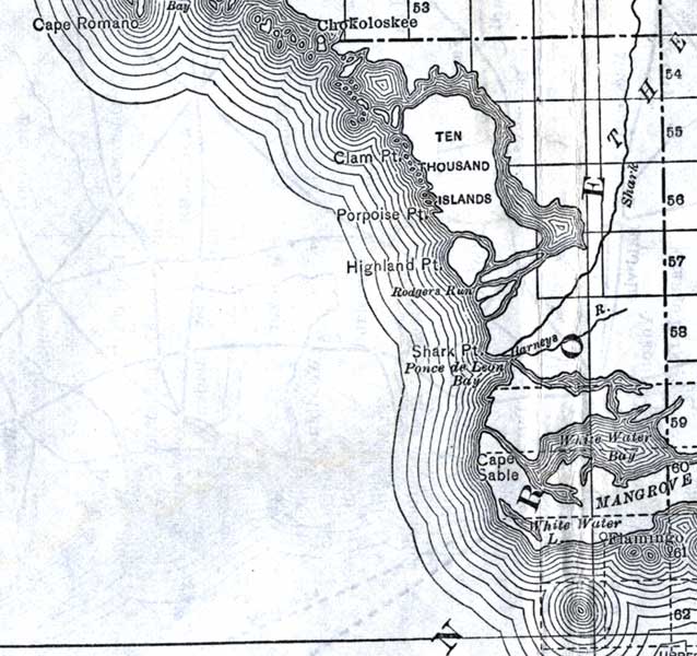 Map of Monroe County, Florida, 1920