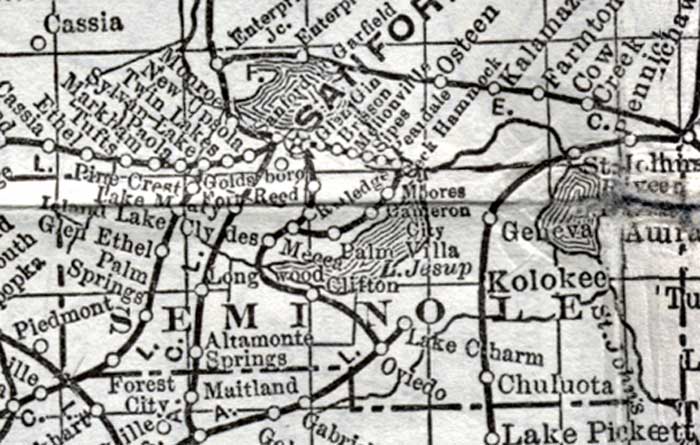 Map of Seminole County, Florida, 1920