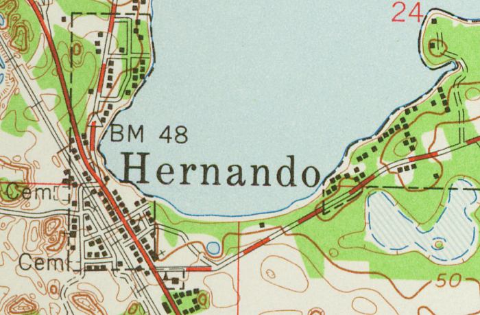Map of Hernando, Florida