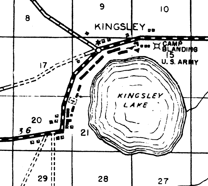 Map of Kingsley, Florida