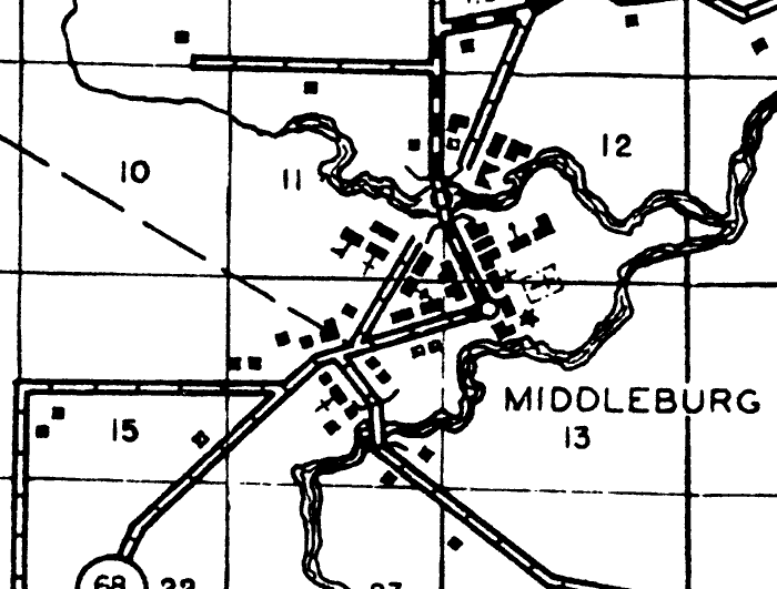 Map of Middleburg, Florida