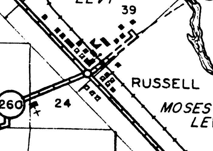 Map of Russel, Florida
