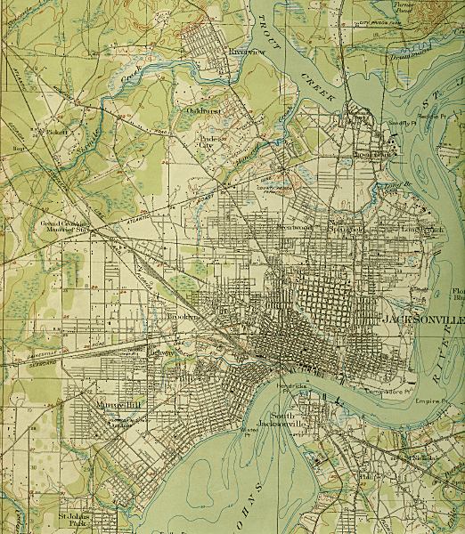 Map of Jacksonville, Florida