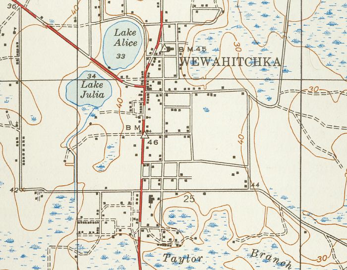 Map of Wewahitchka, Florida