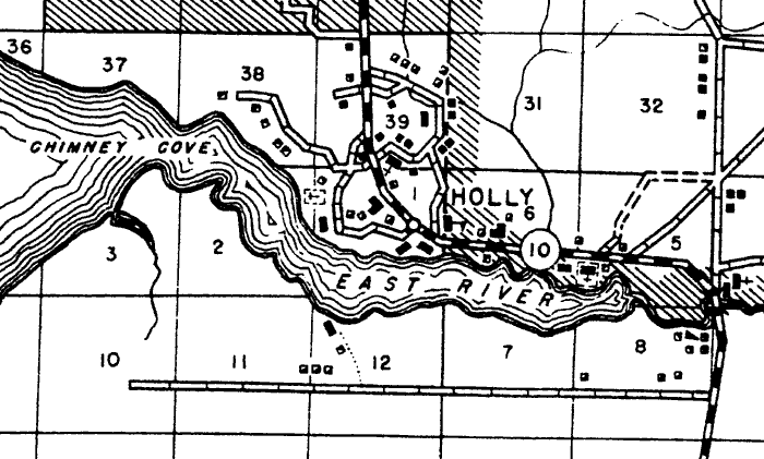 Map of Holly, Florida