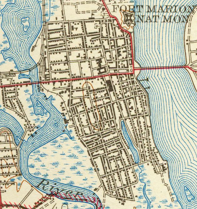 Map of St Augustine Old town, Florida