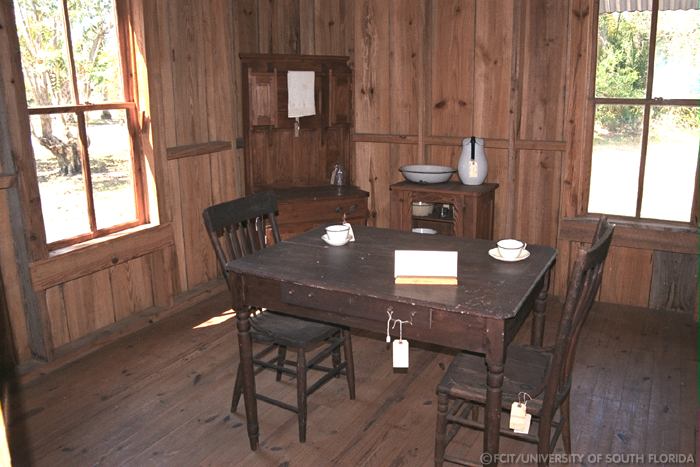 Interior of the Dam Kohler cottage