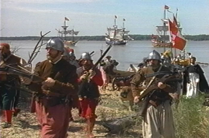 Spanish Soldiers Landing in America