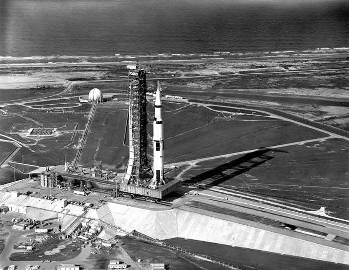 Aerial view of Apollo 11 Saturn V Transporter