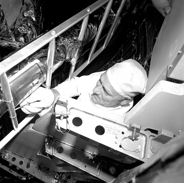 Apollo 16 Moon Plaque Installation