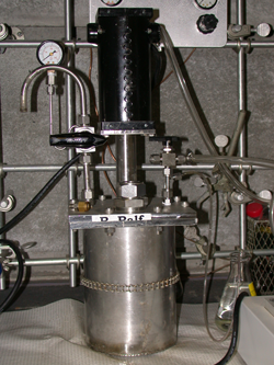 photo of a bioreactor treating PAH-contaminated soil