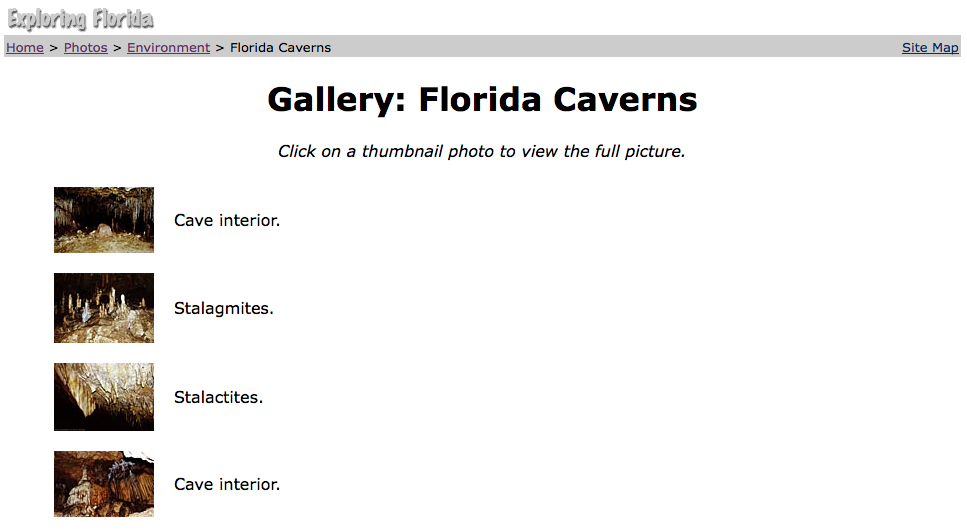 Photo Gallery: Florida Caverns