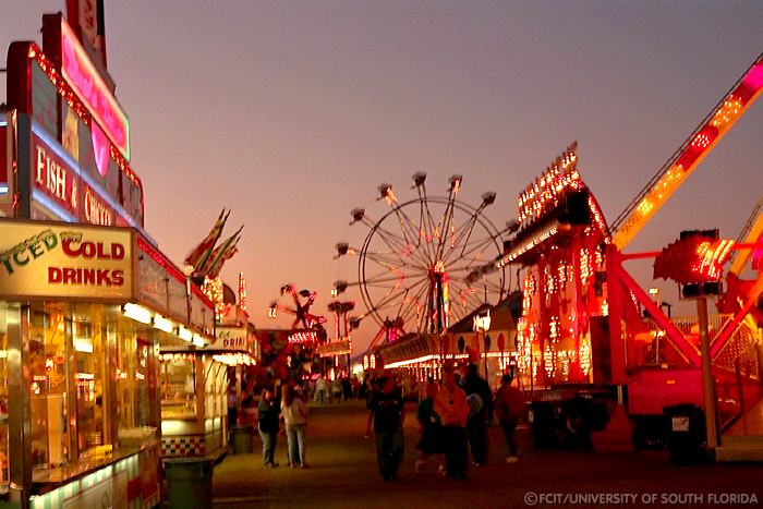 View of the fairgrounds