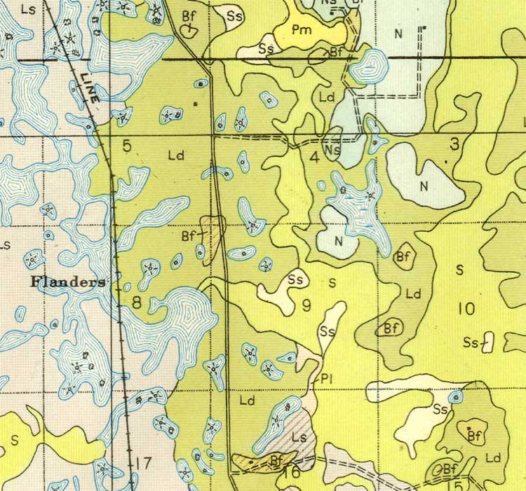 Map of Flanders, Florida