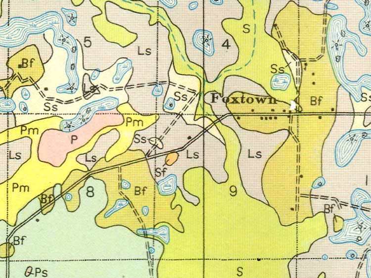 Map of Foxtown, Florida