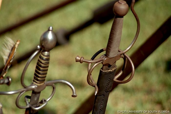 Detail of sword hilts
