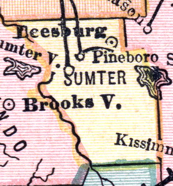 Map of Sumter County, Florida, 1880
