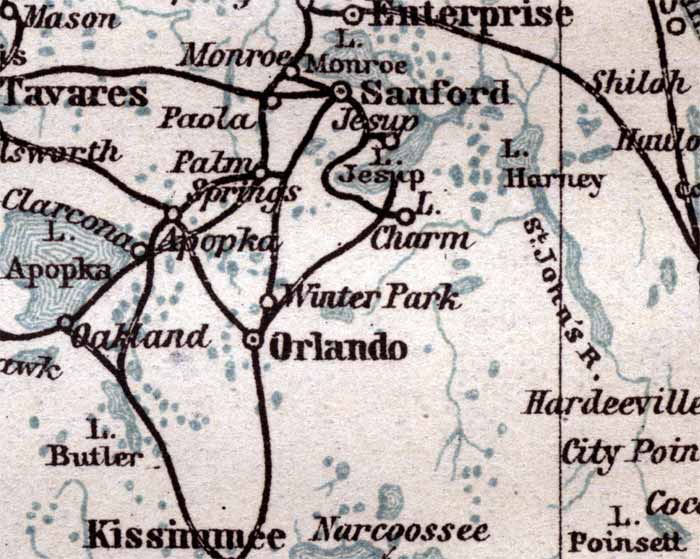 Map of Orange County, Florida, 1904
