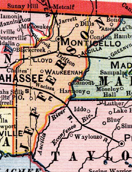 Map of Jefferson County, Florida, 1902