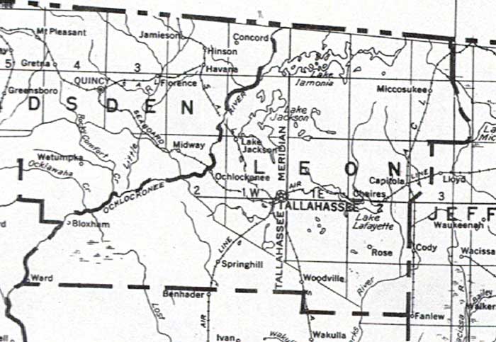 Map of Leon County, Florida, 1932